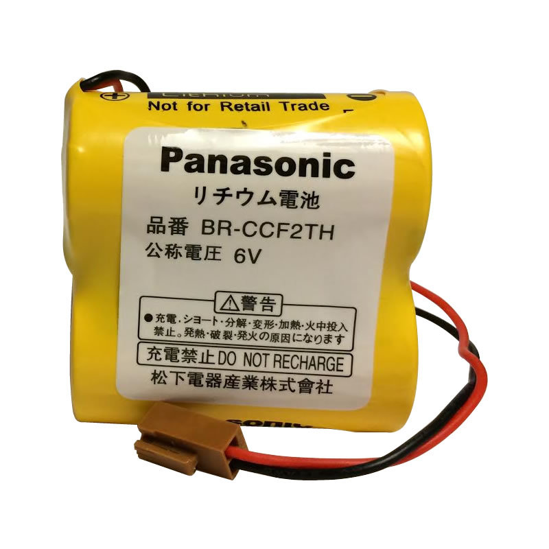 Panasonic Controls BR-CCF2TH 6V Lithium Replacement Battery for Fanuc oi Mate Model-D PLC Computer Ge Fanuc A06 Series A98l-0001-0902 Cutler Hammer 3-Pack BR-CCF2TE CNC Coaster Brown Connector 